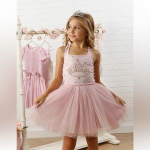 EUC Ooh! La! La! Pink Couture Tiara Crown Dress size 6X/7